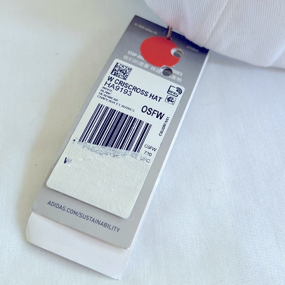 Ladies Adidas Golf Crisscross Ponytail White Hat with Teal Accents NWT - Picture 5 of 6